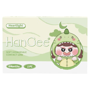 HanGee无锁边美瞳半年抛14.5大直径自然棕隐形眼镜官方正品带度数
