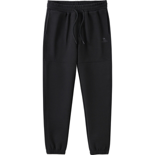 骆驼男装休闲卫裤男2025冬季加绒保暖宽松弹力束脚运动长裤子