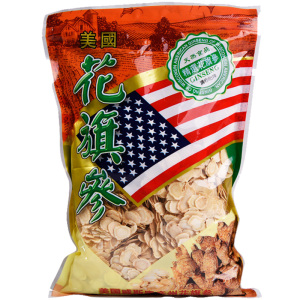 西洋参片美国进口特大片250g西洋参含片参段正宗花旗参切片包邮