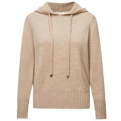 皮皮狗2024冬季针织连帽羊绒衫