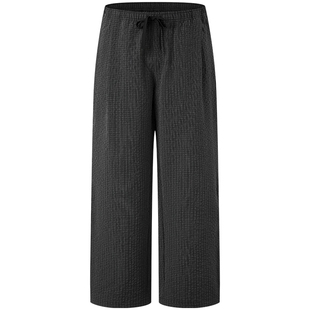 CHINISM丨泡泡纱休闲裤男春季新款直筒长裤宽松潮流休闲男生裤子