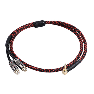 日本佳耐美一分二红白母头 电脑音频线 发烧级3.5mm转RCA双莲花母