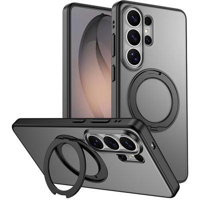 适用三星S26ultra手机壳带旋转支架S26+plus磨砂电话S25U保护套S9480全包软边防摔撞S9410磁吸外壳男女新款