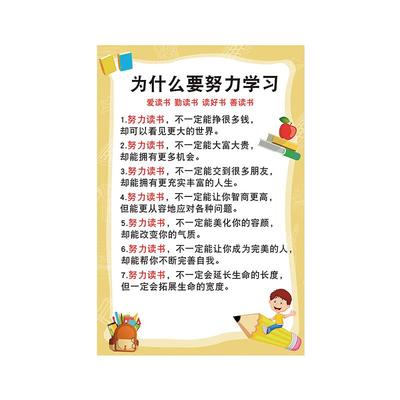 家训家规墙贴全套励志标语挂图