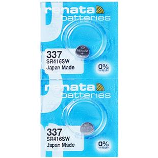 Renata瑞士337纽扣电池SR416SW手表扣式小号适用阿玛尼银原装进口超cvk918静音王458隐形耳机AMK小薄电子