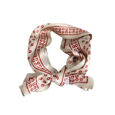 日系女长条丝巾双面真丝