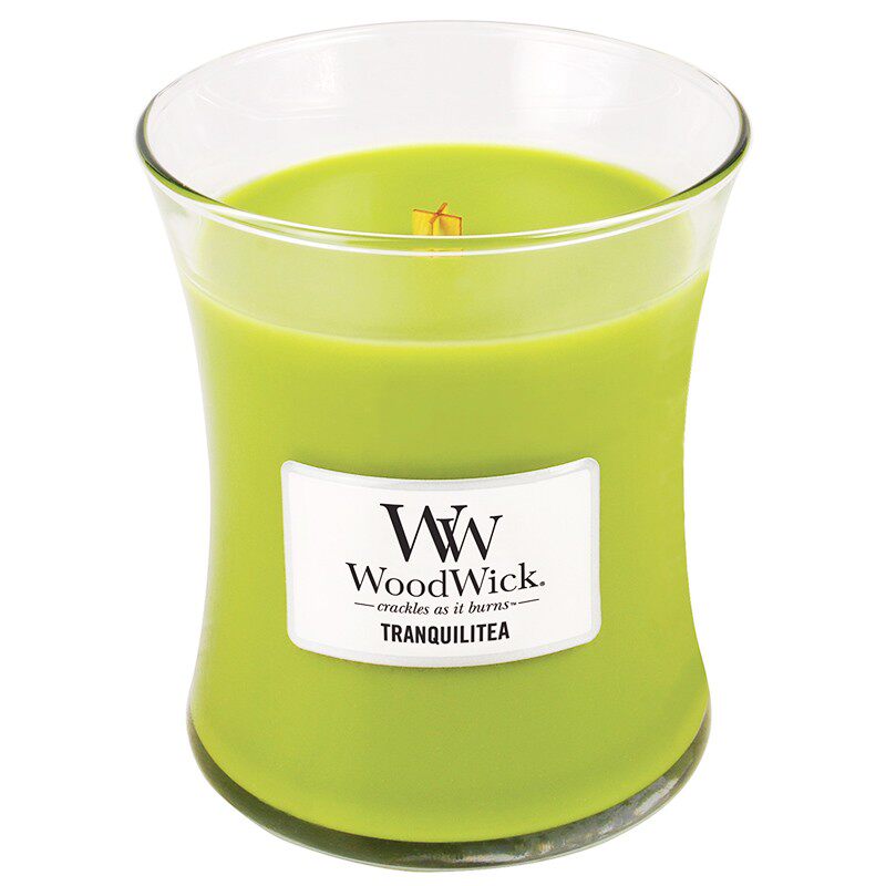 woodwick香薰蜡烛美国大豆蜡香氛卧室薰衣草助眠木芯黑樱桃圣诞礼