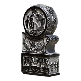 抱鼓石门墩一对石雕门墩大门口青石别墅庭院仿古石头摆件石墩石鼓