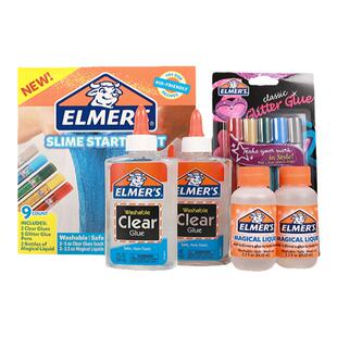 【六一儿童节礼物】艾默思Elmers美国牛头胶水安全放心史莱姆套装夜光胶水晶泥益智玩具起泡胶水晶泥魔法胶