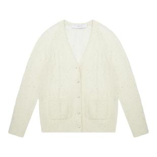 IRO Night 亮片马海毛针织开衫长袖宽松法式轻奢秋季新款