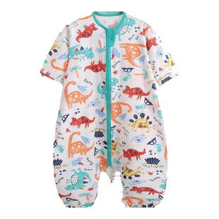 呼西贝宝宝夏季睡袋  超薄纯棉 儿童防踢被 婴儿分腿半袖空调睡衣