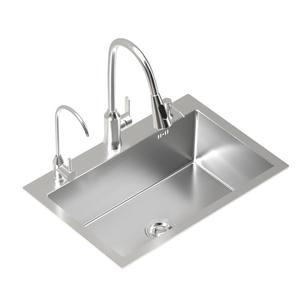 洗菜盆厨房水槽大单槽家用304不锈钢洗碗槽手工纳米洗菜池洗碗盆