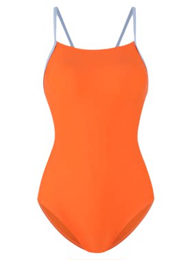 Naga swim泳衣泰式设计新款泳衣女士连体竞速橘色泡温泉运动泳装