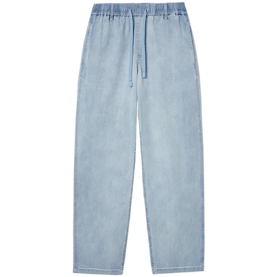 907杰克琼斯春季男装阔腿裤牛仔裤凉感亲肤弹力纯色长裤子男款