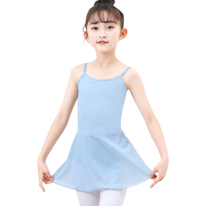 智友伴兒童舞蹈服女童芭蕾舞中國(guó)舞練功形體服夏季冰絲吊帶舞蹈服