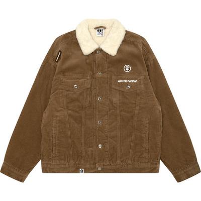 Aape灯芯绒休闲宽松厚绒翻领夹克
