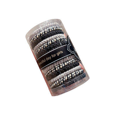 一体编制耐用发圈高弹橡皮筋加粗强拉不断头绳高马尾发绳扎头发饰