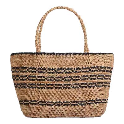 法式复古编织草编包夏季海边度假