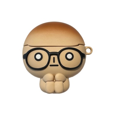 呆萌眼镜面包人华为三星耳机套