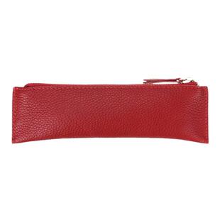 日韩大容量真皮笔袋简约男女大学生皮质钢笔收纳包素描专用笔袋