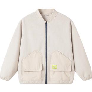 SUNNYWHITEGreen喜光儿童外套摇粒绒双面春季男女大童运动上衣