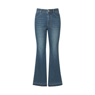 ELSEWHERE珂思【商场同款】裤子时尚开叉喇叭牛仔裤女25秋季新款