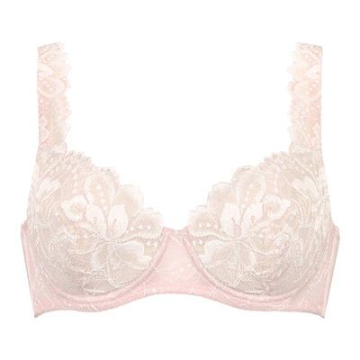 华歌尔Wacoal内衣女聚拢上托防下垂无痕蕾丝透气薄款文胸胸罩Chou