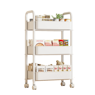 厨房置物架落地多层多功能家用客厅零食碳钢小推车卧室内浴室收纳