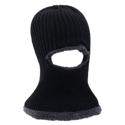 加绒加厚骑车一体帽子男女通用