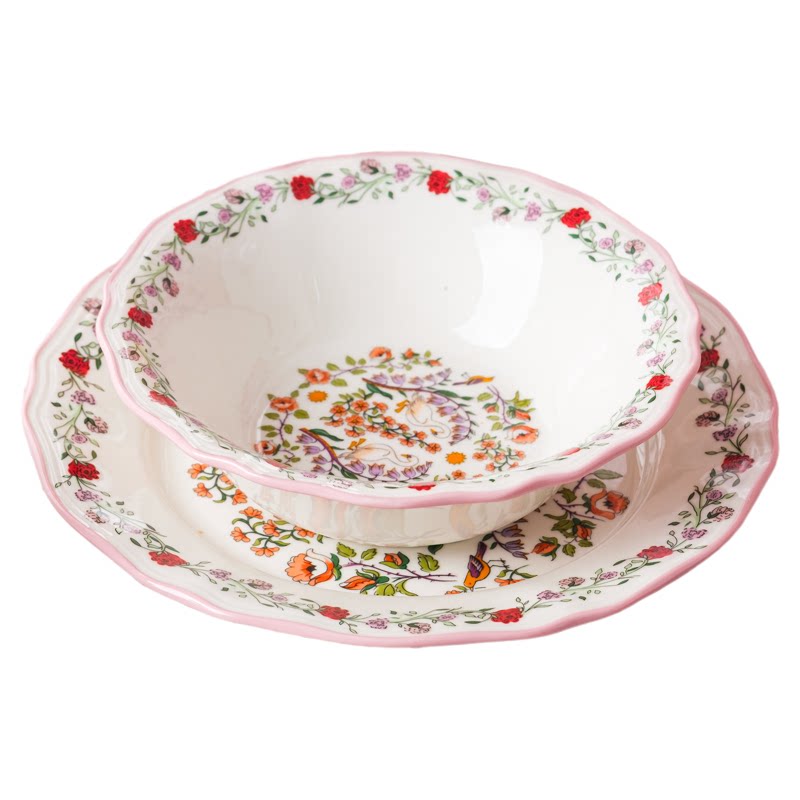 英国Cathkidston陶瓷碗盘子套装
