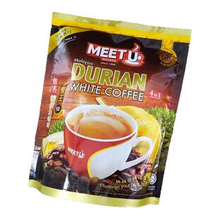 马来西亚原装进口密友果王猫山王榴莲白咖啡三合一速溶特浓咖啡粉