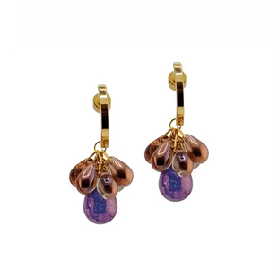 【买3免1专区】 simple rituals 紫金葡萄耳环小众设计感耳环首饰