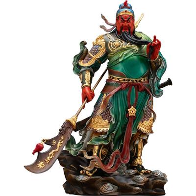 尊容提刀关公神像关圣帝君铜像