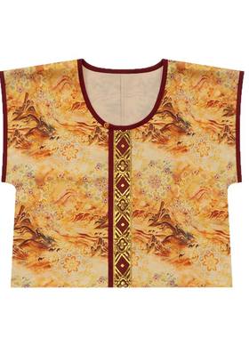 织造司[丝路同绸]唐制汉服唐褙子灯笼袖圆领衫暗纹织锦八破裙长裙