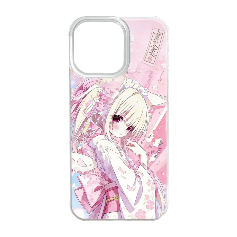 iPhone15适用苹果14Plus大孔13少女心红米TURBO5古早樱花少女小米17Ultra手机壳硬16ProMax带挂绳红米k90可爱