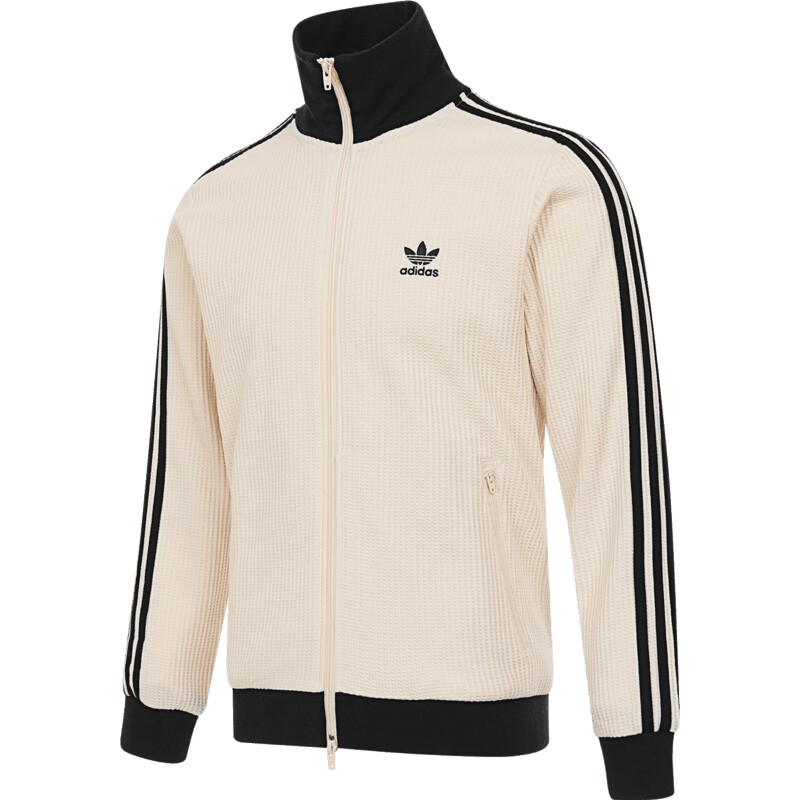 滔搏丨adidas阿迪达斯三叶草男女复古华夫格健身夹克外套JW0109