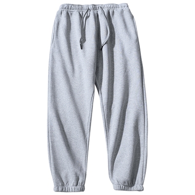 纯色卫裤宽松纯色加绒加厚长裤