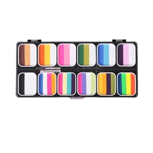 圣诞节彩绘脸部颜料儿童面部彩绘工具套装水彩画套装全套幼儿园化妆水彩颜料小学生舞台演出无毒可水洗