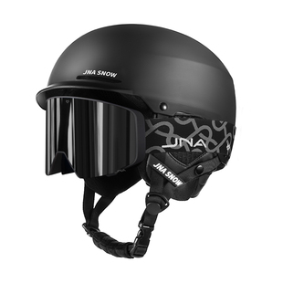 蕉牛滑雪头盔护目镜一体成人男女单板眼镜透气防撞专业级盔帽全套