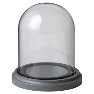 永生花玻璃罩人偶手办应援棒蝴蝶标本防尘展示盒蓝灰EVA防脱落底