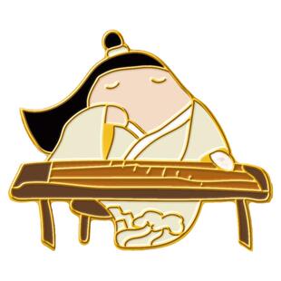 海洛迪指头人民族乐团演奏家徽章民乐古典乐器音乐胸针设计感 8款