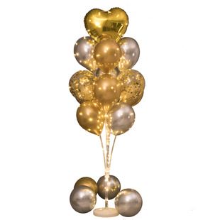 发光地飘立柱桌飘生日装饰场景布置店铺开业气球派对路引支架用品