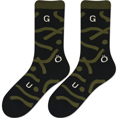 UPMORN撞色潮个性纯棉男女中筒袜