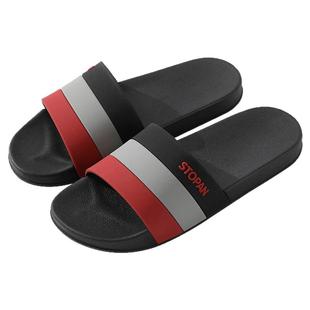 新款夏季彩带拼接居室拖鞋男厚度浴室内情侣洗澡防滑厚底可外穿女