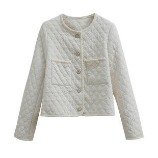 2025新款秋冬仿水貂绒外套保暖时尚休闲百搭针织带毛领女款短外套