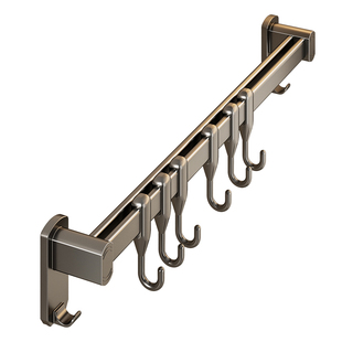 厨房挂钩置物架免打孔挂杆置物架壁挂排钩锅铲勺子刀架挂架可移动