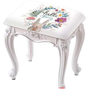 弹力凳子套罩板凳化妆凳小方凳罩梳妆台圆形钢琴凳座套防尘罩通用