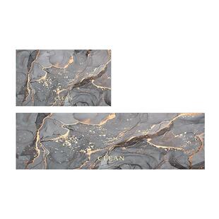 北欧厨房地垫防滑防油脚垫长条防水耐脏地毯免洗可擦pvc进门垫子
