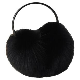 双面超大真狐狸毛皮草耳罩可爱毛绒护耳耳捂保暖毛耳包防冻耳套女