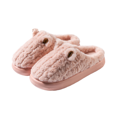 可爱厚底棉拖鞋室内防滑保暖